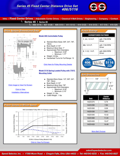 Series 45 Fixed Center Distance downloadable brochure